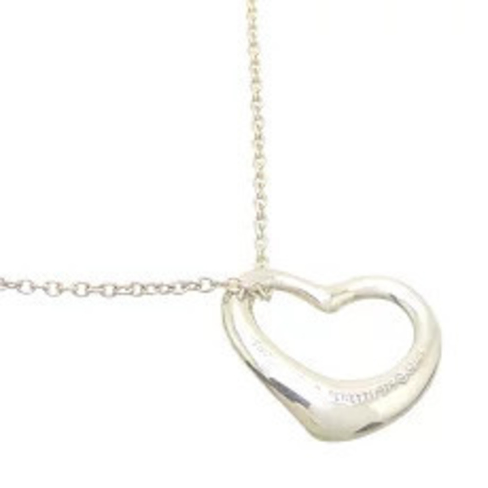 Tiffany Co Open Heart Necklace Sterling Silver